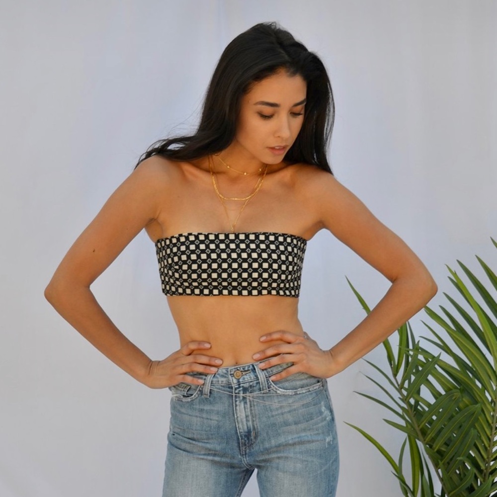 Beach Riot Checkered Toni Top